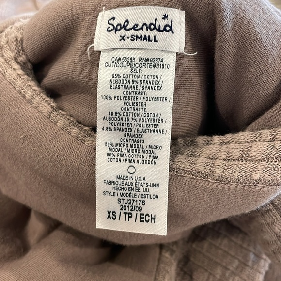 Splendid 95% cotton jacket withh faux Sherpa lining. So soft! Nice taupe. GUC! - Picture 10 of 10